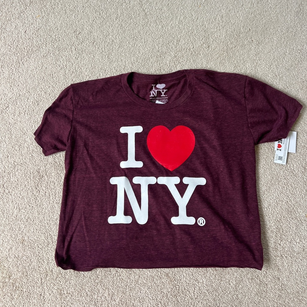 NWT I Love NY crop tee